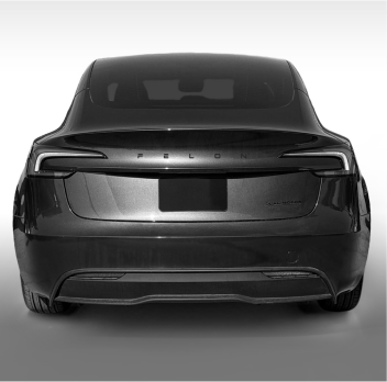 FELON Tesla Badge – Matte Black or Chrome 3D Emblem | Fits Model 3/Y/S/X